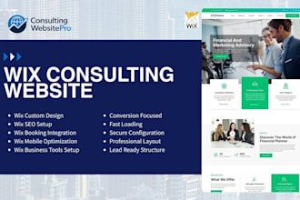 design or redesign wix consulting website, coaching website, consultancy website