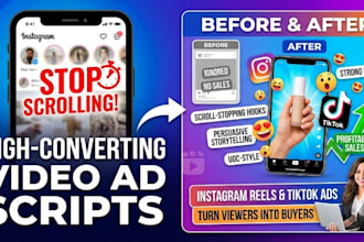 write high converting ugc instagram and tiktok video ad scripts