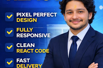 convert figma, PSD, xd to responsive react website