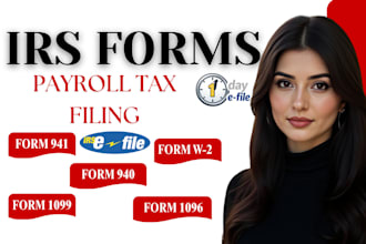 fix rejected 1099 or w2 filings and handle form 941 payroll tax reports
