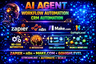 ai agent workflow automation CRM automation zapier n8n make com automation