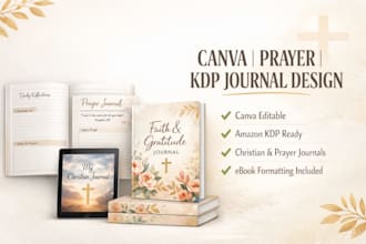 journal, canva journal, prayer journal, christian book kdp journal ebook
