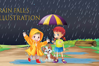 illustrate children story book illustration, children story