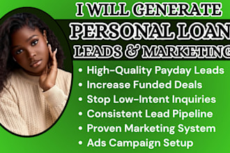 personal loan marketing, personal loan lead, financial marketing, payday loan ad