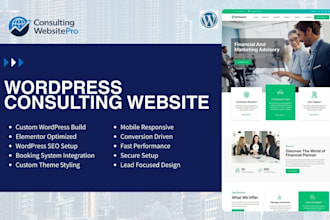 design or redesign wordpress consulting website, coaching website, business site
