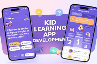 build kid learning app school app educational app e learning app quiz game app