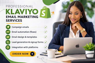 setup klaviyo marketing, klaviyo flows or ecommerce marketing for shopify