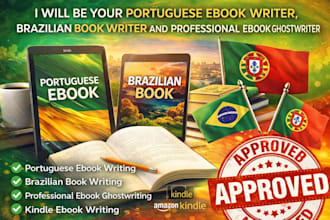portuguese ebook writer, brazilian book writer, ebook ghostwriter, translate kdp