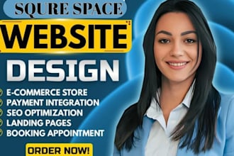 design a responsive squarespace website wix or weebly with SEO