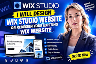 design wix studio website or redesign your existing wix website