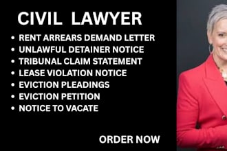 handle unlawful detainer actions, eviction, tribunal claims and lease violation