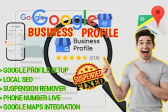setup gmb, do local SEO for gmb ranking, gmb optimization, manage your gmb