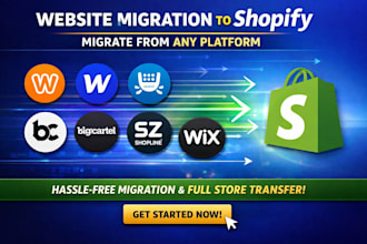 migrate weebly webflow ecwid big cartel shopline shoplazza wix to shopify store