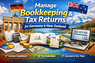 manage bookkeeping and tax returns for germany and new zealand