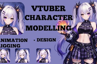 draw and rigging custom vtuber model anime 2d vtuber live2dvtuber vtube studio