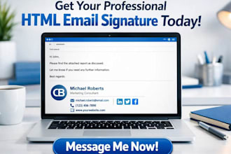 design professional HTML email signature