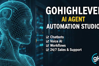 set up gohighlevel ai agent studio, chatbots, and voice automation