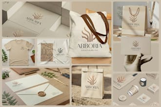 do a minimalist logo, brand identity and complete branding kit
