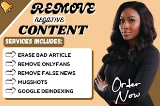 remove bad articles, remove mugshot, delete negative link, false news