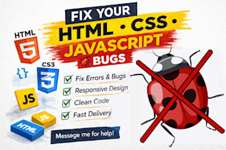 fix your html css javascript bugs