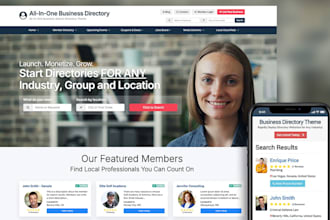 business directory landing page, directory website, brilliant directory website