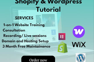 teach you how to build and customize your wordpress shopify website