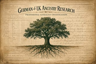 conduct genealogy research into your german and uk ancestors, design family tree