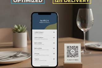 a professional mobile optimized qr menu for your restaurant