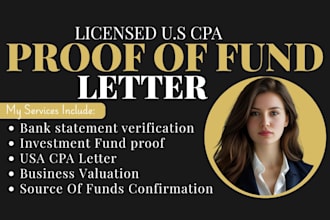 prepare verified notarized proof of funds documentation and real estate