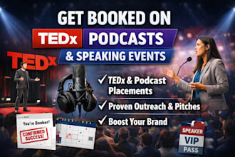get you booked on tedx and podcasts as a public speaker