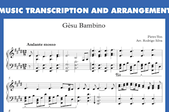 transcribe any music you like into sheet music or tab