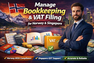 manage bookkeeping and vat filing for norway and singapore
