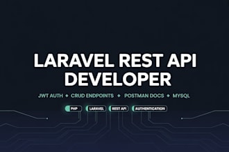 build and integrate rest API in laravel PHP with jwt auth and documentation