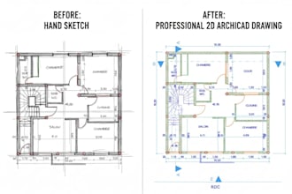 draw professional 2d floor plans using archicad