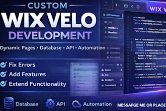 fix wix code custom wix velo development wix website and wix database