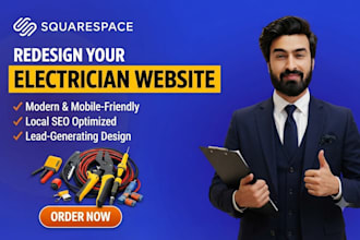 build electrician website electrical service repair company squarespace website