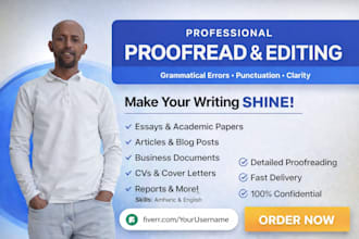proofread and edit your document for grammar and clarity
