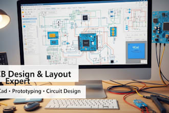 design pcb design, pcb layout, kidcad, hardware prototyping circuit pcb