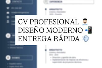 crearé un currículum profesional moderno que destaque