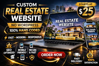create custom coded real estate website