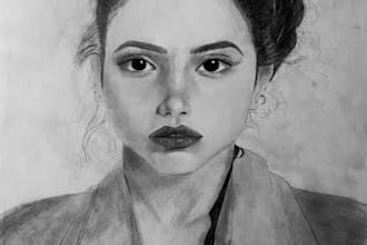 draw exact portrait from a photo