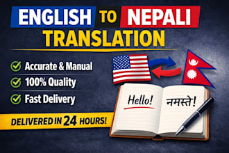 provide accurate english to nepali translation with fast turnaround