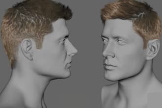 create custom realistic 3d hair, metahuman groom, xgen hair for unreal engine