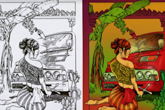 draw retro comic book cover vintage pop art comic illustration