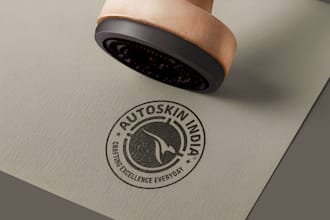 design realistic custom stamp logo mockups and branding seals