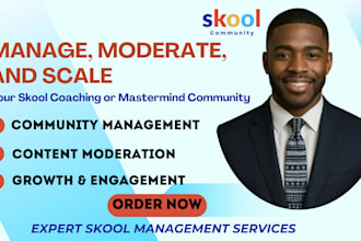 manage, moderate, and scale your skool coaching or mastermind community
