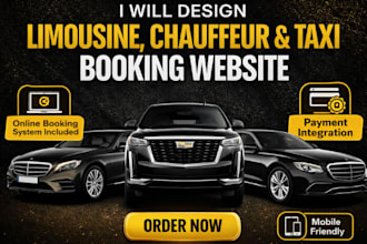 design limousine chauffeur taxi booking form website online reservation system