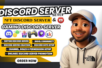 create and setup custom discord server for nft and gaming discord community
