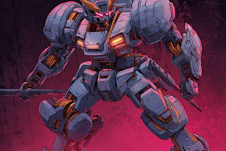 do mecha robot gundam illustrations