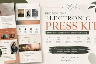 design music epk artist media kit press kit one sheet author influencer kit